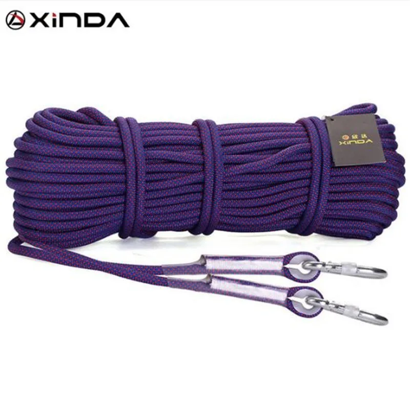 XINDA 10M 10.5mm Diameter 25KN Professional Rock Climbing Rope Rappelling High Strength Cord Safety Rope Survival Rope