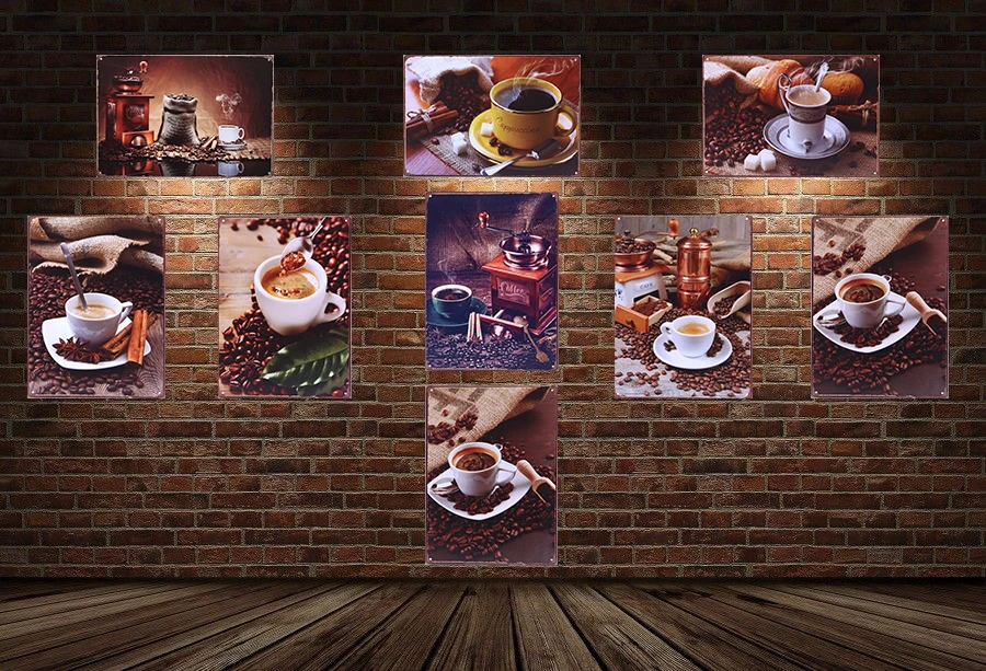 

1pc Coffee Hot Paris Italian shop cafe coffee plaques Tin Plate Sign wall Decoration Poster metal vintage retro shabby garage