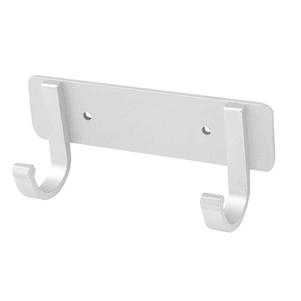 EWS 12cm long 2 silver tone hook clothes hooks hanging bag wall towels