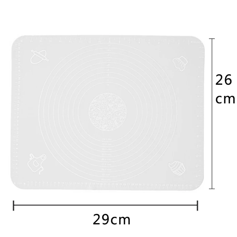 Противопригарный силиконовый коврик для выпечки для духовки весы раскатки теста коврик для выпечки прокатки помадка, кондитерские изделия коврик жаропрочная посуда, Кулинария Инструменты - Цвет: 29x26cm