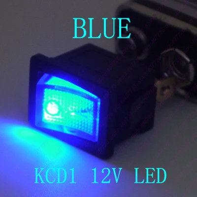 

100PCS High Quality LED 12V illuminated Mini Rocker Switch 3PIN For Car DIY 21*15mm Seesaw Switch O - Power Push Button Switch