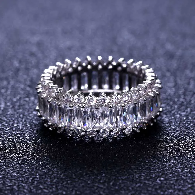 

top new engagement ring women cubic zircon glitter elegant flower ring for women