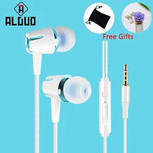 ALANGDUO наушники Piston 18650 3,5 мм стерео музыка Универсальный провода в ухо bluetooth гарнитура для мобильного телефона наушники с микрофоном для xiaomi