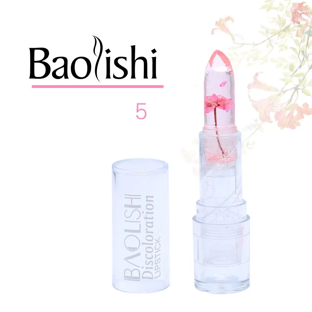 Baolihi стойкая Цветочная помада растения фруктовая эссенция Желейный бальзам для губ красный оттенок блеск для губ красота брендовая Косметика для макияжа