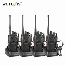 4pcs Portable Walkie Talkie Retevis H777 16CH UHF Ham Radio Hf Transceiver 2 Way cb Radio