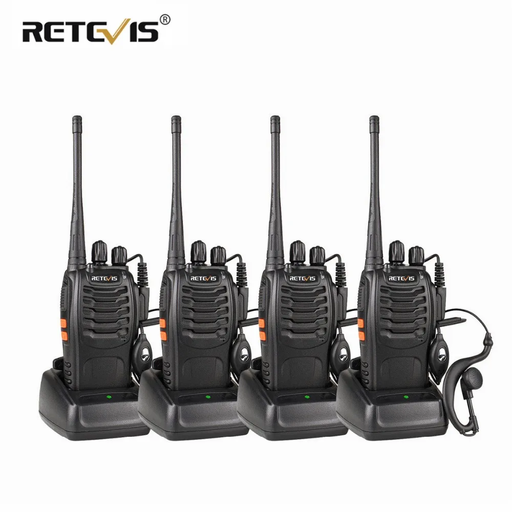 4pcs Portable Walkie Talkie Retevis H777 UHF Hf Transceiver Two Way