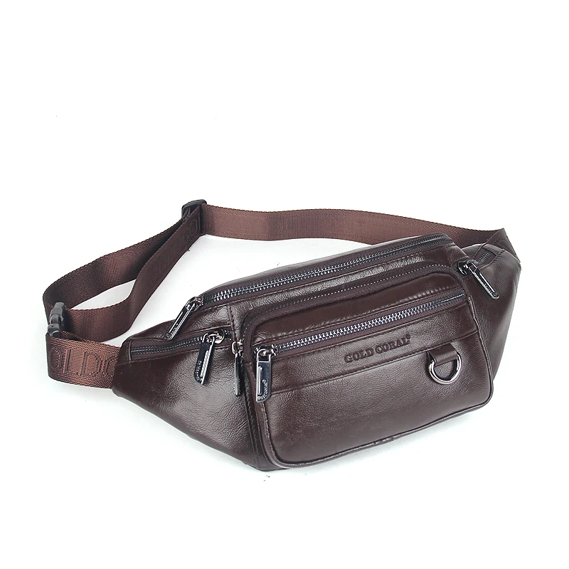 

Поясная Сумка из натуральной кожи для мужчин, забавная сумочка на ремне для сотового телефона, мужской повседневный нагрудной кошелек для мелочи, мессенджеры