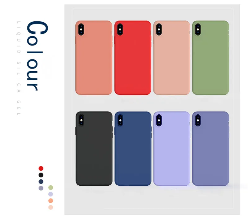 Жидкий силиконовый чехол для телефона iPhone XR XS MAX 6 s 7 8 Plus брендовые Чехлы Apple S X Max |