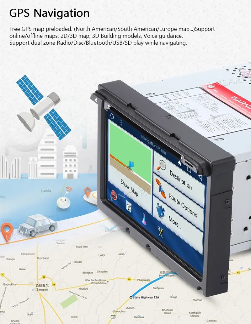 Android 7.1 8 &quotHD Автомобильный цифровой сенсорный экран dvd плеер стерео для Hyundai
