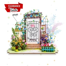 Европа покупатель Супер предложение Robotime DIY садовый вход дети взрослые Деревянные маленькие Кукольный дом Творческие кукольный домик игрушки DGM02