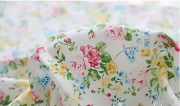 

Hot! 10meter Romantic Rose Hall, romantic theme Cotton Quilted Fabric Sets, Textile Patchwork, Fabric for Sewing, Tissue,