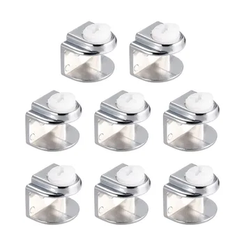 

Uxcell 8pcs Zinc Alloy Glass Shelf Brackets Glass Wall Bracket Glass Clamp Clip Holder for 4-8mm 6-8mm 6-10mm 7-10mm 4 Styles