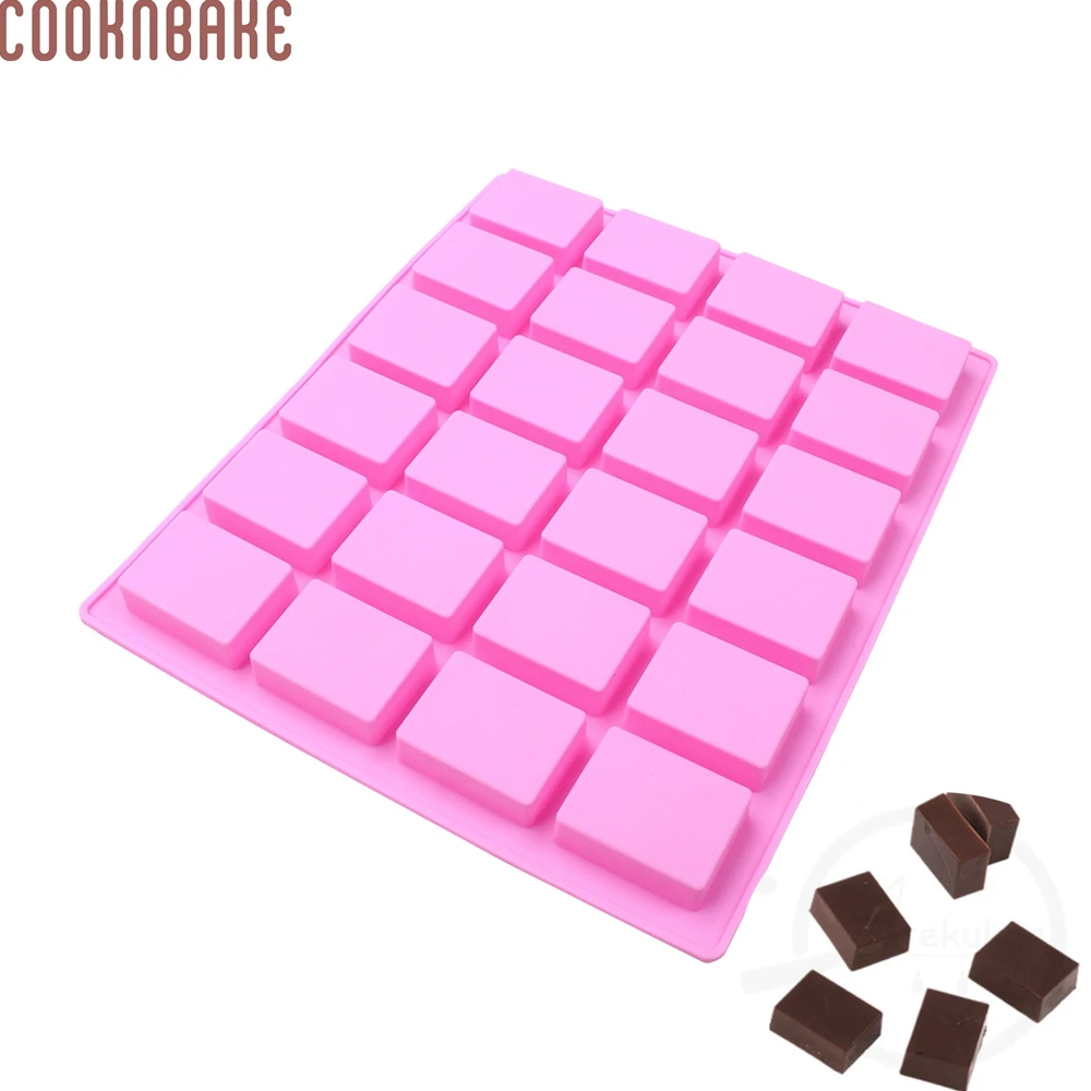 

COOKNBAKE DIY Silicone Handmade Soap Mold 24 Holes Rectangular Pastry Mold Silicone Cake Bakeware Mold CDSM-688