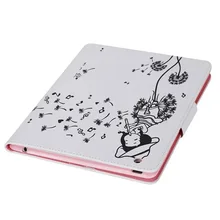 ocube 100pcs/lot Cat Eye Girl Butterfly Bear Flower Print Pattern PU Leather Case Cover For Apple iPad 2 3 4 9.7″ Tablet