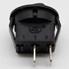 5* Small Round Black 2-Pin 2-Files 3A/250V 6A/125V Rocker Switch Seesaw Power Switch ► Photo 2/5