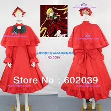 Rozen Maiden Shinku чистый рубиновый костюм для косплея включает в себя нижнюю юбку хорошего качества ACG Косплей