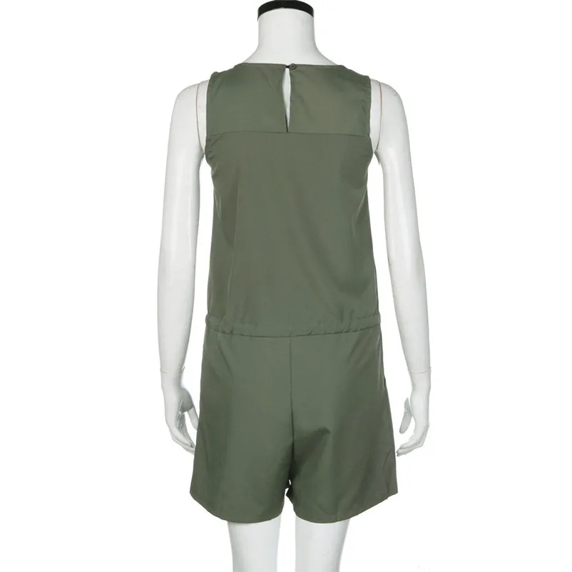 HOT sell summer jumpsuit woman 2018 Sexy Jumpsuit Sleeveless Pants Bodysuit Top Playsuit Bodysuit pantaloni siamesi J21#N (2)