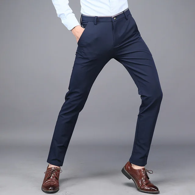 Pria Gaun Formal Suit Stretch Slim Fit 