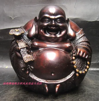 

crafts copper Bronze art Copper buddha decoration derlook lucky business gift