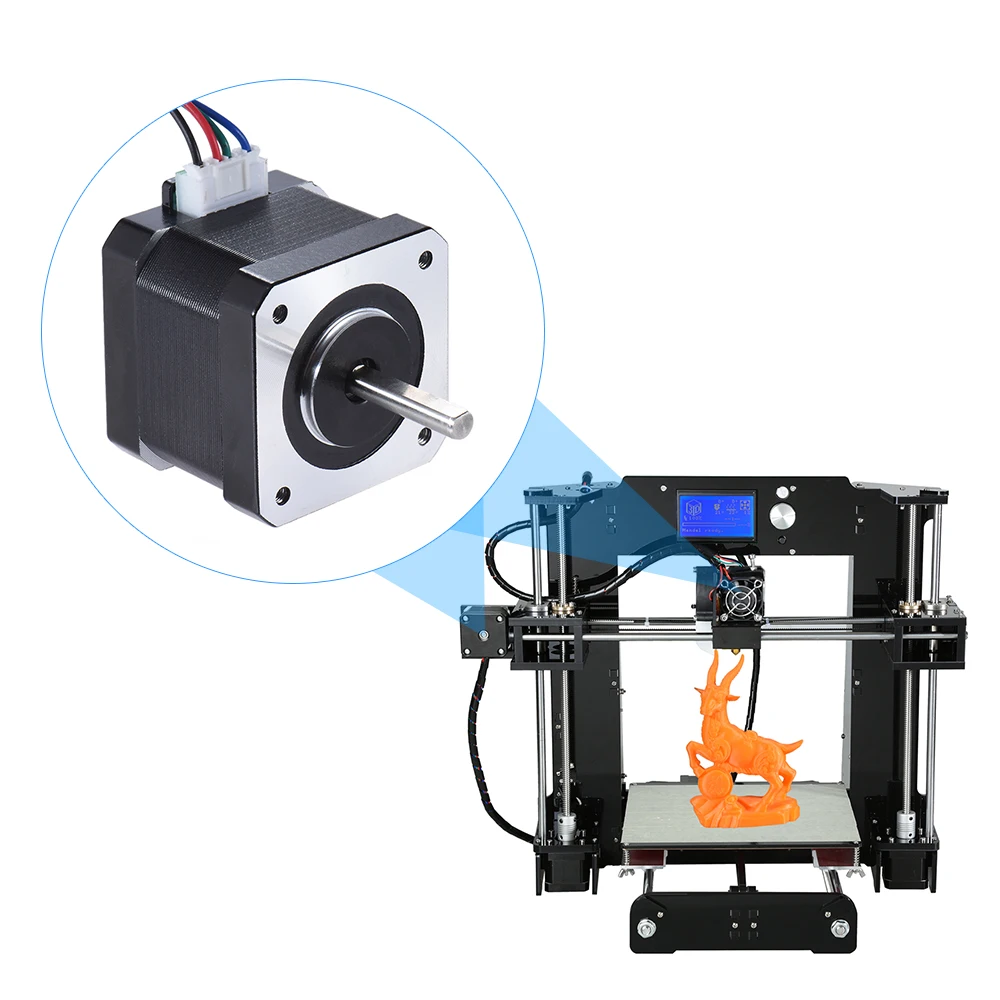 5 шт. Nema 17 шаговый двигатель Управление приводом 2 фазы 1,8 градусов 0.9A с свинцовым кабелем 3d принтер/ЧПУ Замена аксессуаров