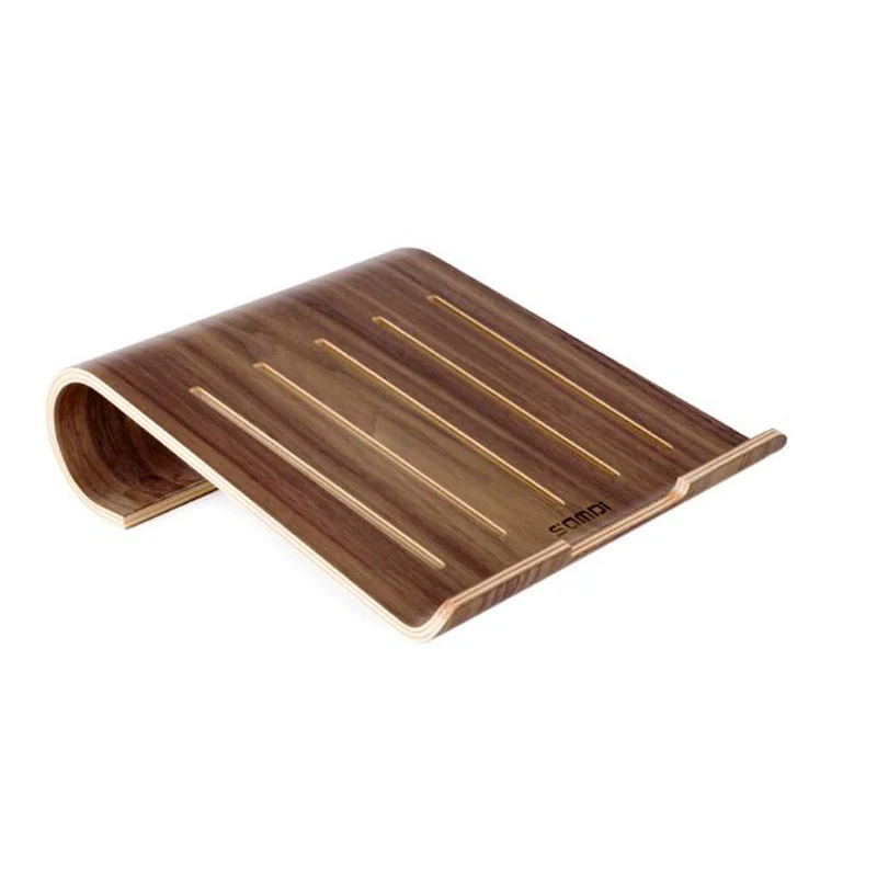  SAMDI Vogue Wooden Laptop Cooling Pad Stand Wood Cooler Holder Bracket Dock Universal for MacBook A