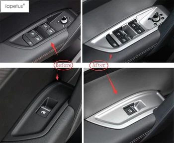 

Lapetus Accessories Fit For Audi Q5 2018 - 2020 Inside Door Handle Panel Surround Window Lift Switch Molding Cover Kit Trim ABS