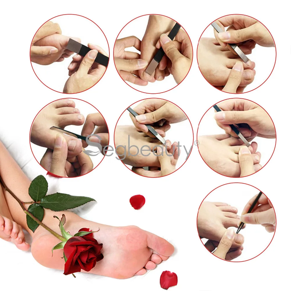 Conjunto com Bolsa de Armazenamento Segbeauty Pedicure Faca Profissional Unha Alta Manganês Aço Toeunha Facas Cutícula 7 Pçs 5 Segbeauty pedicure faca 7 pçs profissional pedicure
