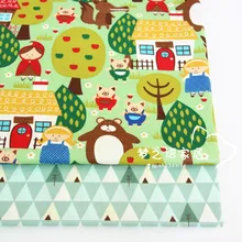 160 см* 50 см обувь из хлопка, с мультяшками ткань Лес Дерево младенец комплект кровати «сделай сам» одежда платье Лоскутная Ткань Дети тряпка для домашней работы