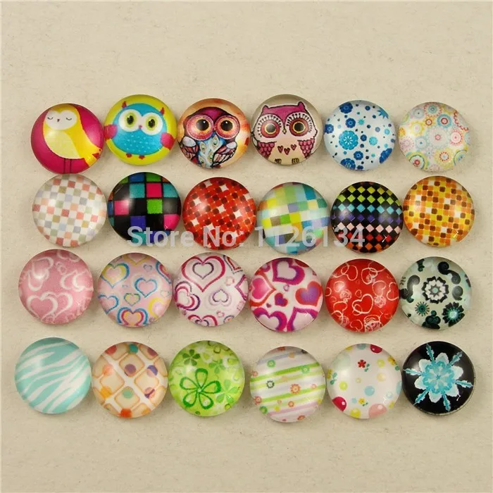 

Cabochon Bead Wholesale 12 mm Glass Beads (send randomly )