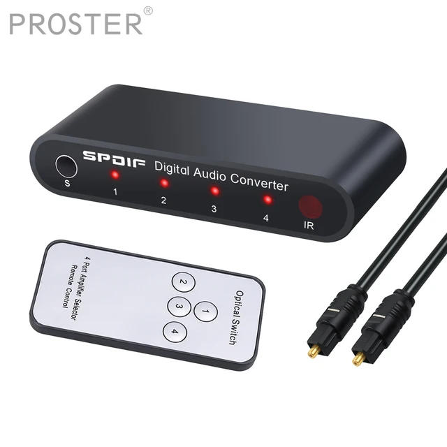 $US $13.33  Proster SPDIF TOSLINK Digital Optical Audio for toslink adapter 4x1 SPDIF Toslink Switch Audio Swit