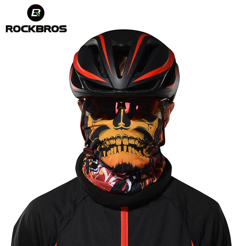 ROCKBROS الشتاء الصوف السحرية الحرارية الدراجات الدراجة دراجة المعدات الرياضية الدراجة أغطية الرأس عقال الرقبة أدفأ قناع وشاح باندانا