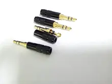 100pcs black mini copper 3 5mm stereo Repair headphone Plug soldering adapter