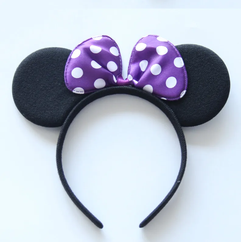 

1pcs Boys Girls Bow Minnie Mickey Ears Baby Hair Accessories Headbands Kids Children Birthday Party Rain Dots Ladies Hairbands