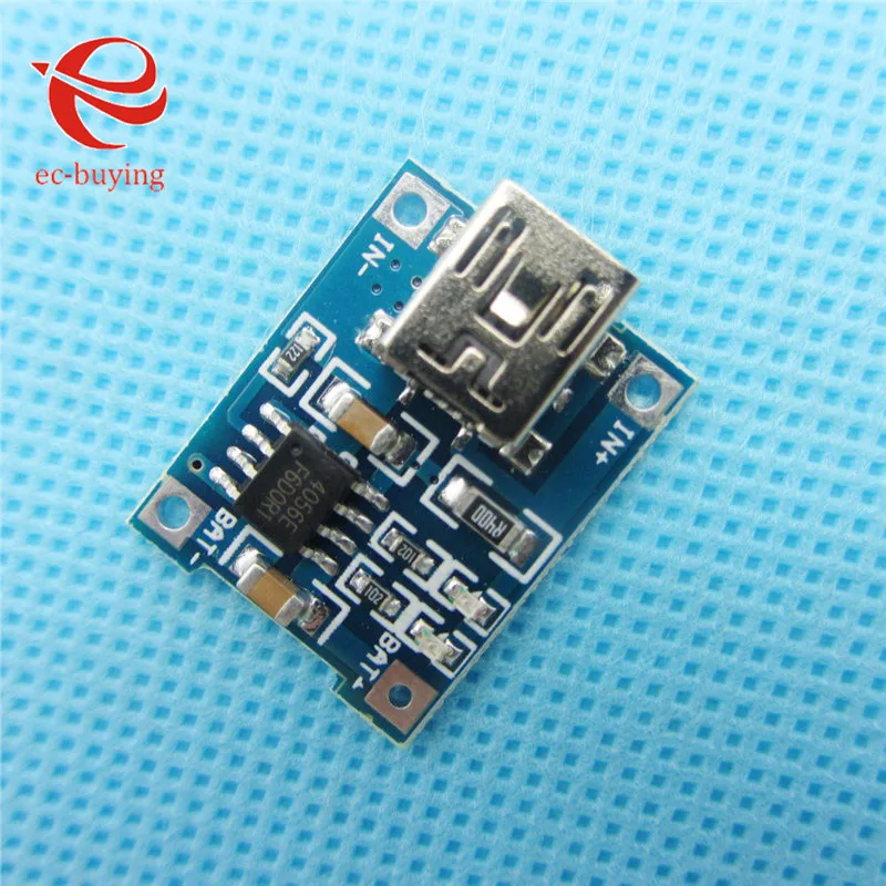 

5pcs/lot 5V MINI USB 1A 1000mA Lithium Battery Charger Board Module TP4056