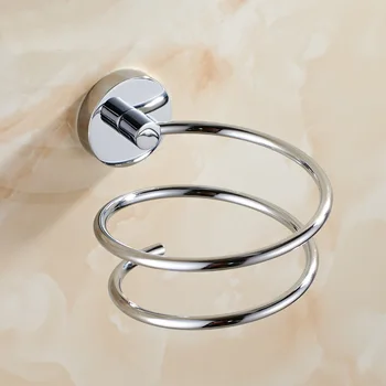 

AUSWIND Silver Stainless Steel Bathroom Shelves Wall Mounted Hair Dryer Holder Rack Bathroom Accessories Storage Shelves