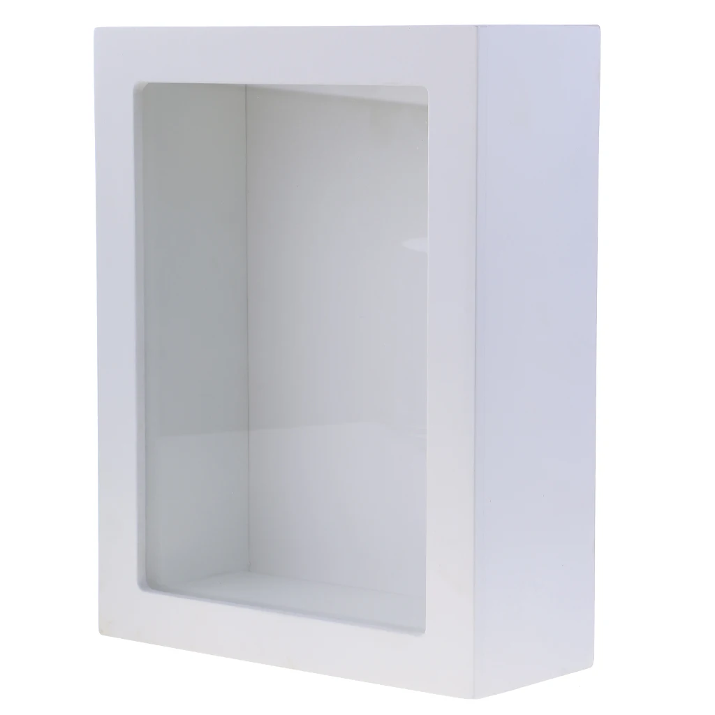 3D Modern Wood Glass Picture Photo Frame Specimen Artwork Holder Home Decor