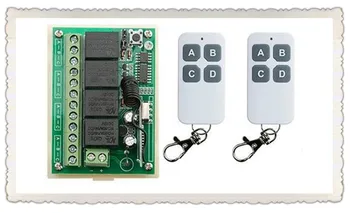

NEW DC12V 4CH 4Channe 10A RF wireless remote control switch System, 2 X Transmitter + 1 X Receiver,315/433 MHZ