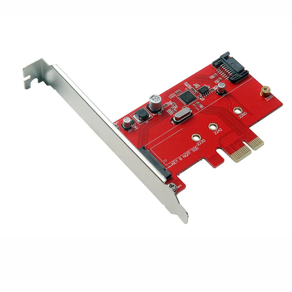 M.2 диск PCIe Ssd к PCI Express 3,0X1 и M.2 Sata Ssd Sata Iii адаптера