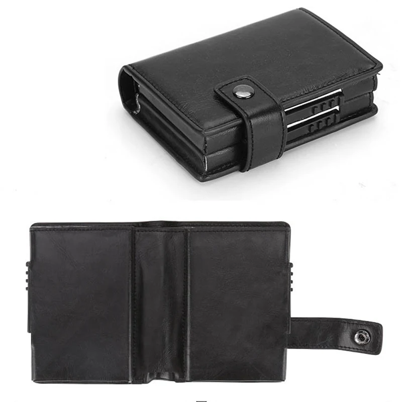 

BISI GORO auto Pop-up business credit id card holder Multi-function cion pursr men women minimalist protection porta tarjetas