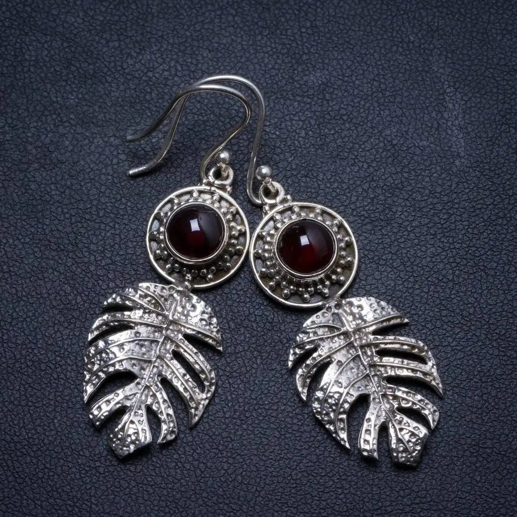 

Natural Amethyst Handmade Unique 925 Sterling Silver Earrings 2" X3165