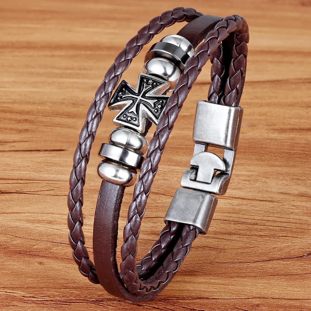 Buy 2019 Fashion Charm Cross Style Leather Anchor