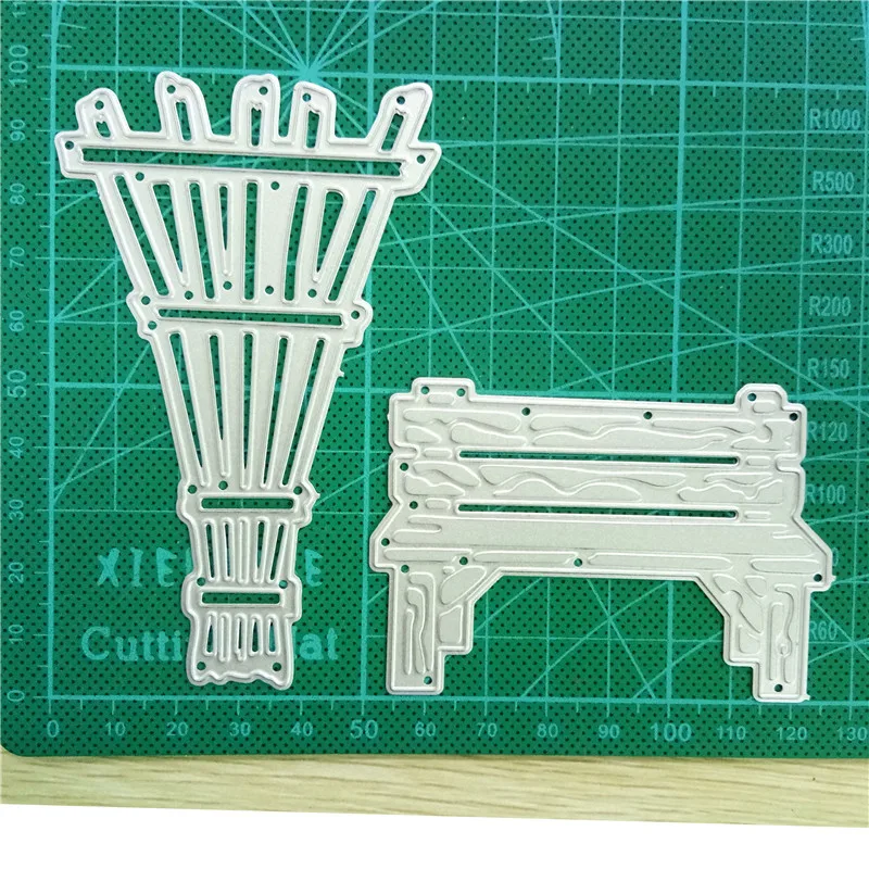 Estel 2 قطعة حديقة كرسي سياج 2019 المعادن قطع يموت قطع DIY قصاصات ورقية كرافت بطاقة ألبوم النقش الإستنسل قالب لكمة