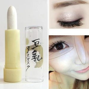 Горячая Марка Макияж Белый Сияющие тени для век осветление Блеск Shimmer хайлайтер палка для макияжа лица бронзатор контур комплект свечения - изображение