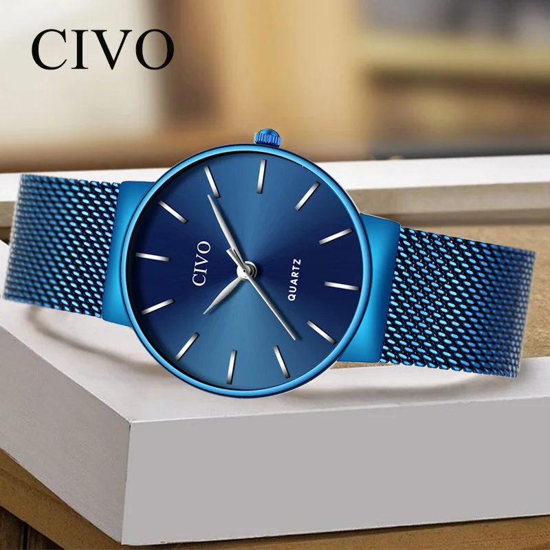 

CIVO Fashion Luxury Watches Woman Waterproof Quartz Ladies Business Watch Steel Casual Clock Montre Homme 2019 Reloj Mujer