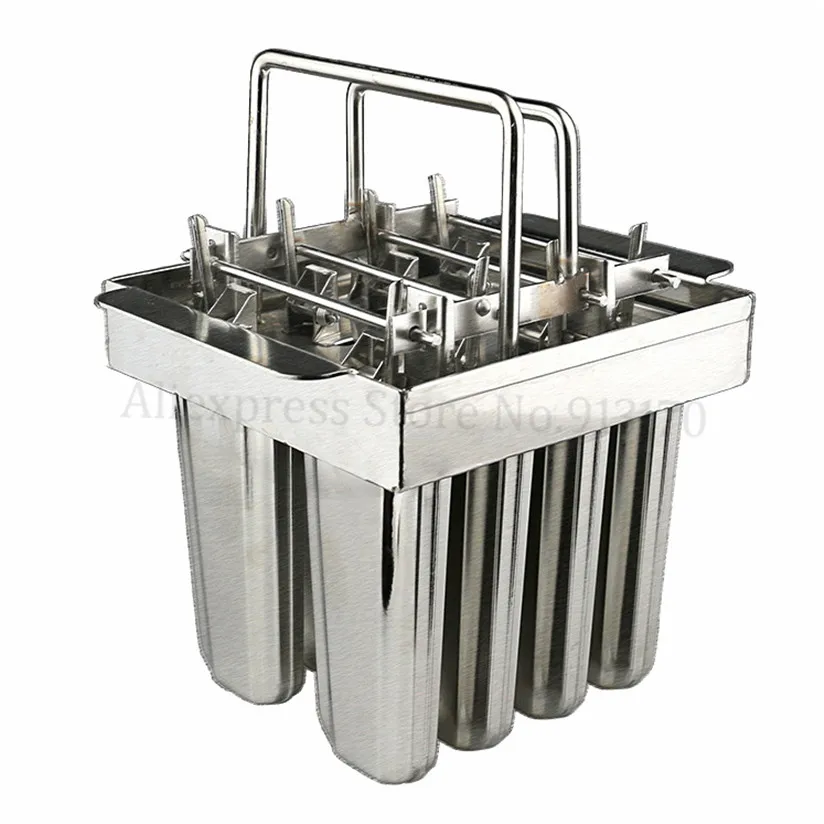 Popsicle Mold Ice Lolly Molds Ice Pop Maker DIY Ice Cream Mold 304 Stainless Steel with Sticks Holder 8pcs/Batch Popsicle Mold Ice Lolly Molds Ice Pop Maker DIY Ice Cream Mold 304 Stainless Steel with Sticks Holder 8pcs/Batch