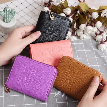 

Arsmundi Women Fashion Small Wallet Zipper Multi-function Leather Mini Wallet For Ladies Coin Purse Card Holder Portefeuille
