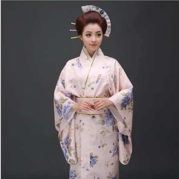 Japanese Kimono Cosplay Traditional Cotton Bathrobes Japan Kimono Flower  Yukata Women Bath Robe Floral Sleepwear - Robes - AliExpress