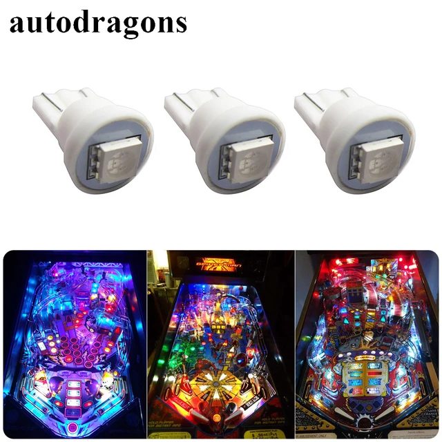 Autodragons 100pcs T10 194 W5w Led 6 3v Pinball Lights 555 Anti Autodragons 100pcs T10 194 W5w Led 6 3v Pinball Lights 555 Anti Flickering Super Brightness For