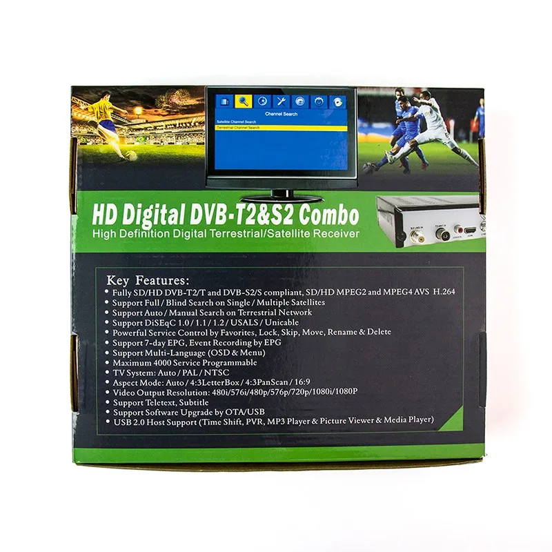 DVB-T2 ТВ ресивер H.264 1080P HD MPEG-4 USB цифровой спутниковый ресивер ТВ тюнер DVB-S2 поддержка Bisskey для России