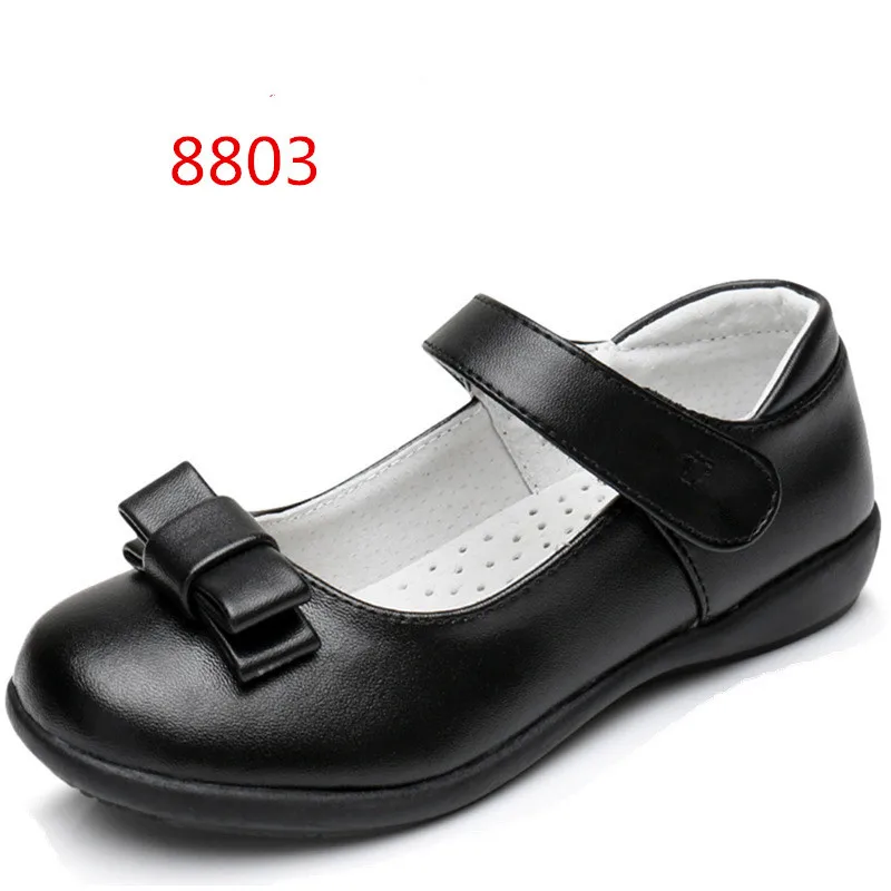 Children Girls Leather Shoes Fashion Black Single Princess Student School Spring/Autumn